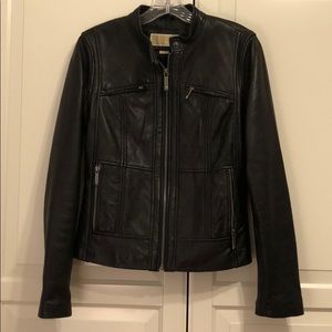 Michael Kors Black Leather Jacket size small